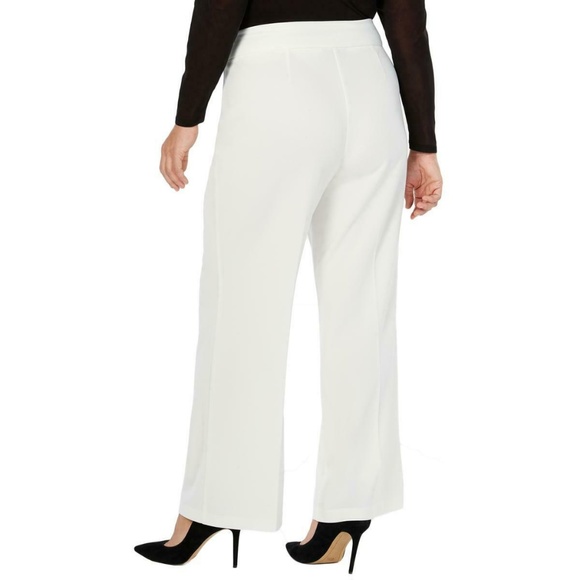 INC Intl Concepts Wide Leg Pants Slacks Ivory NWT - Picture 2 of 7